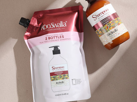 “Kooswalla professional salon-quality shampoo for healthy scalp care – nourishing formula for smooth, shiny hair. Ideal for retail and salon wholesale customers seeking premium haircare results.”